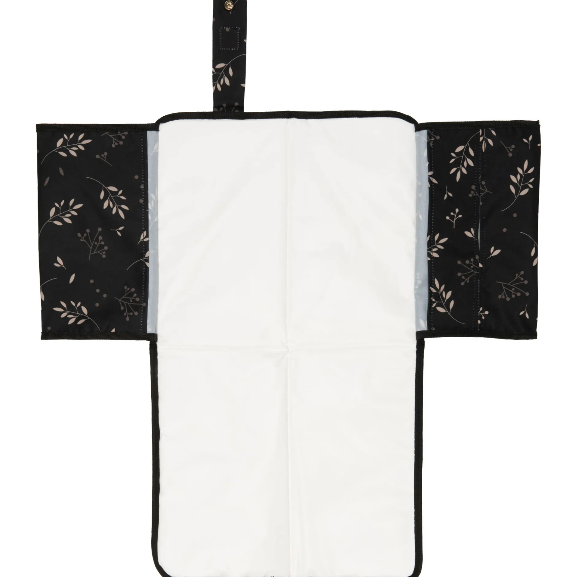 Luiertassen*Dooky 3 in 1 luiermat Romantic Leaves Black