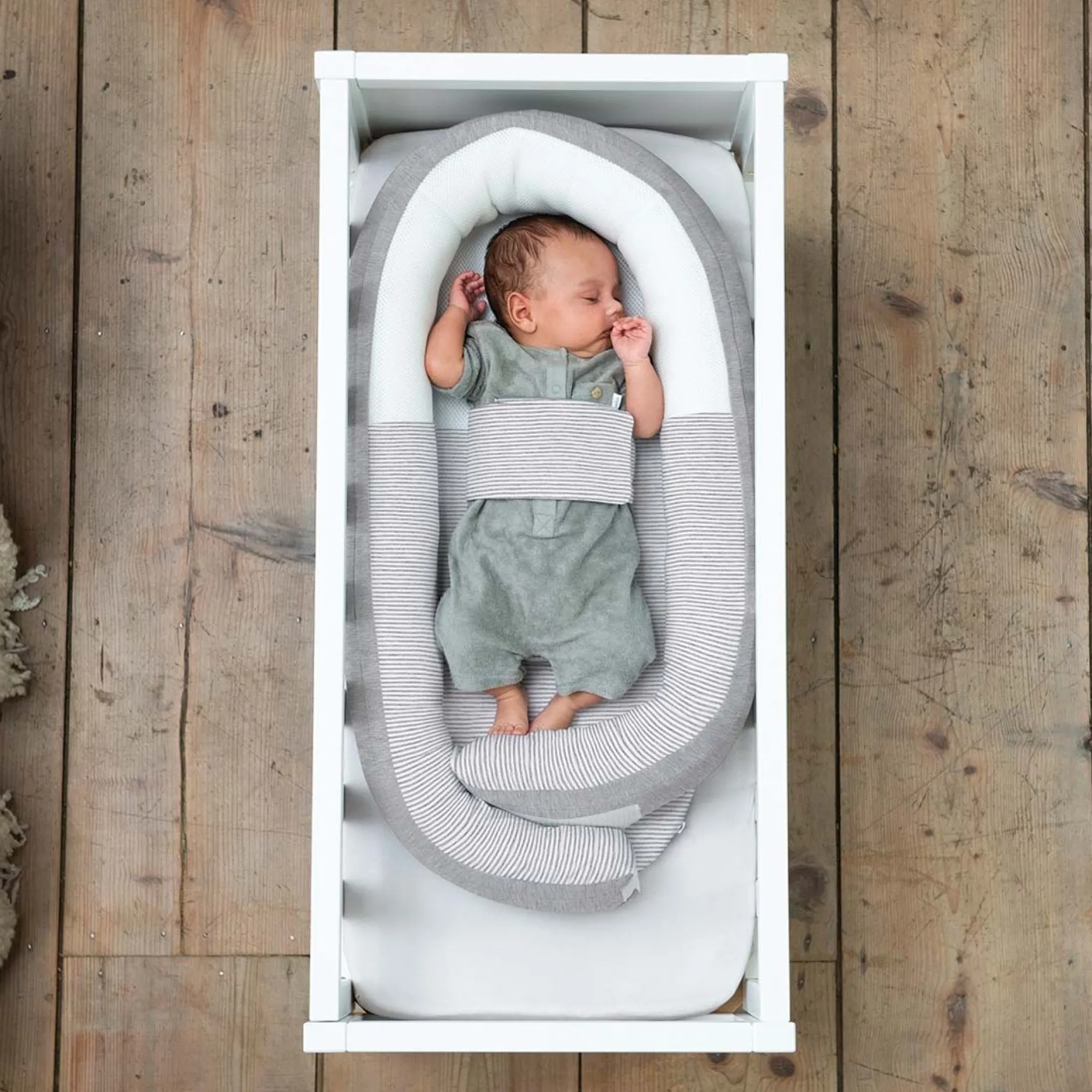 Veilig Slapen|Babynestjes*Doomoo cocoon babynestje Lightgrey