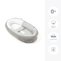 Veilig Slapen|Babynestjes*Doomoo cocoon babynestje Lightgrey