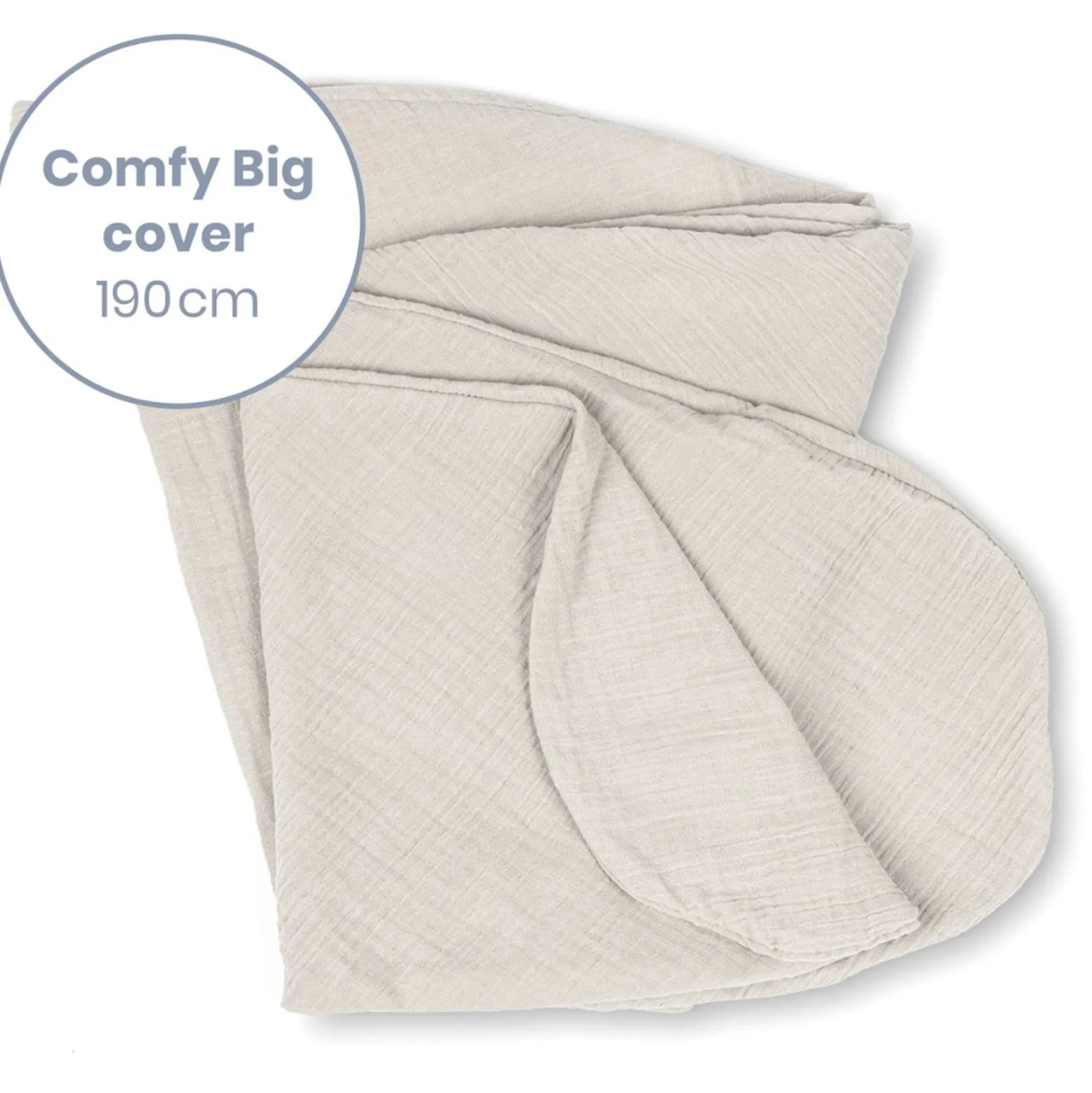 Voedingskussen & -Hoezen*Doomoo Comfy Big cover Tetra beige