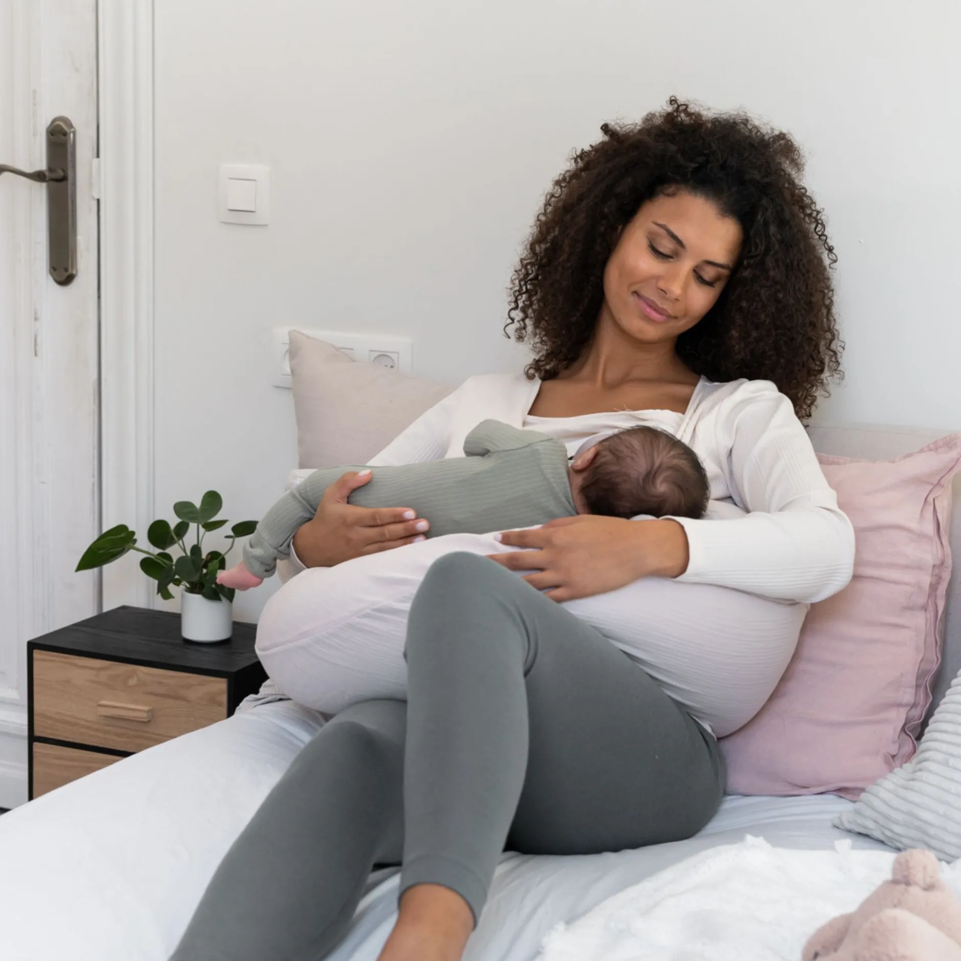 Voedingskussen & -Hoezen*Doomoo Comfy Big cover Tetra beige