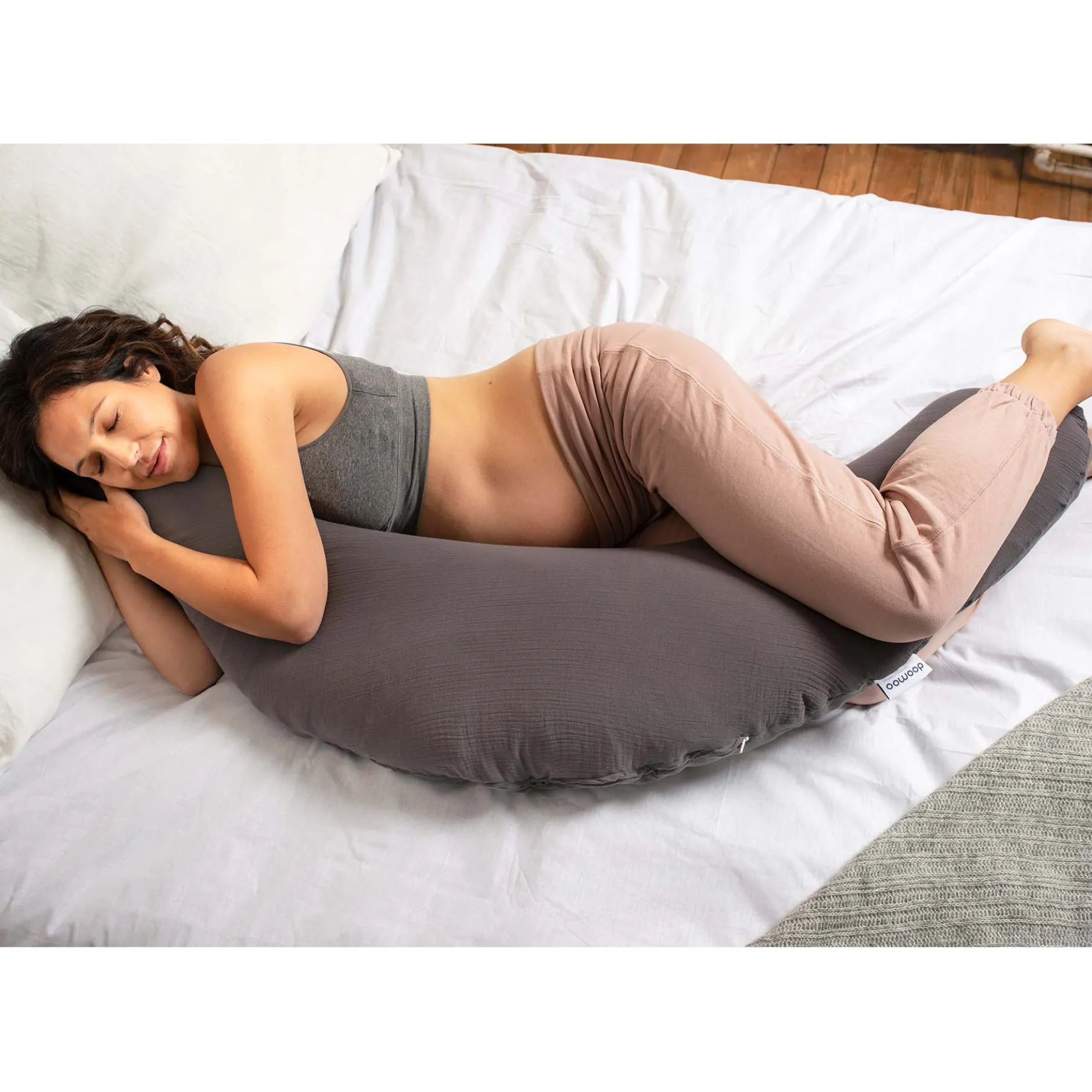 Voedingskussen & -Hoezen*Doomoo Comfy big kussen Tetra grijs