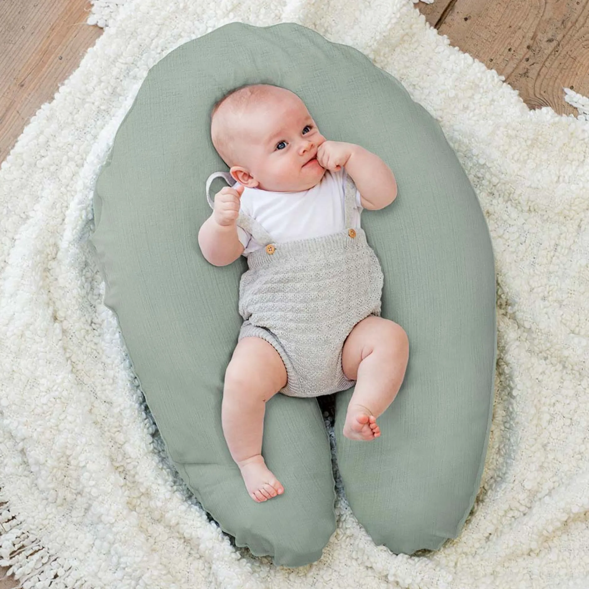 Voedingskussen & -Hoezen*Doomoo Comfy big kussen Tetra groen