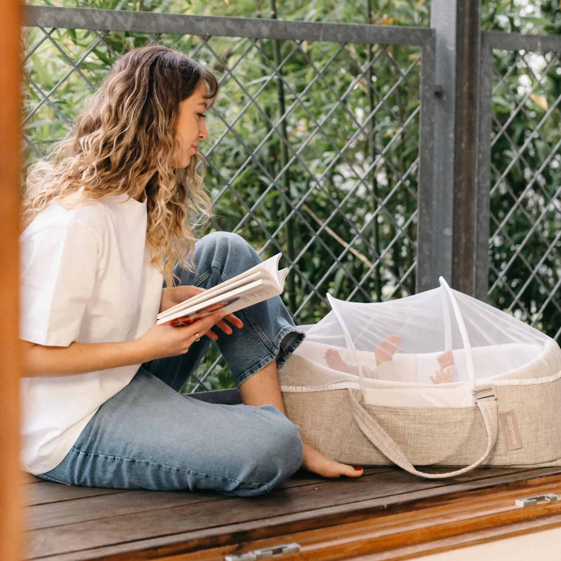 Veilig Slapen|Babynestjes*Doomoo Nest'N Go Mosquito net White