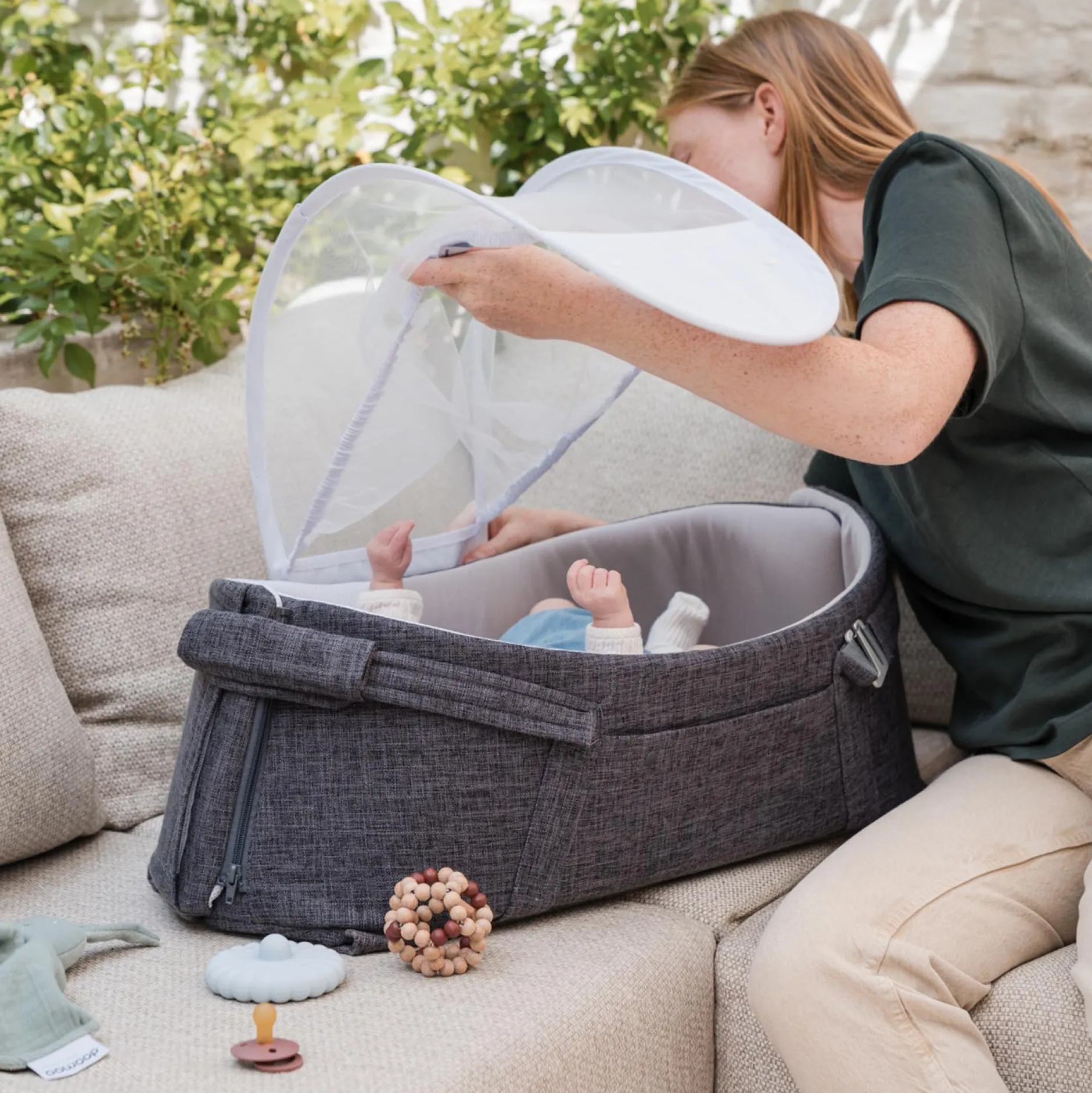 Veilig Slapen|Babynestjes*Doomoo Nest'N Go Mosquito net White