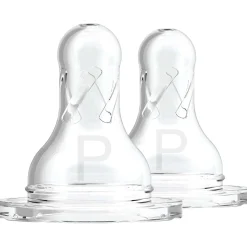 Flesspenen*Dr. Brown's Options+ prematuurspeen Standaard halsfles - 2 stuks transparant