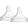 Flesspenen*Dr. Brown's Options+ prematuurspeen Brede Halsfles transparant