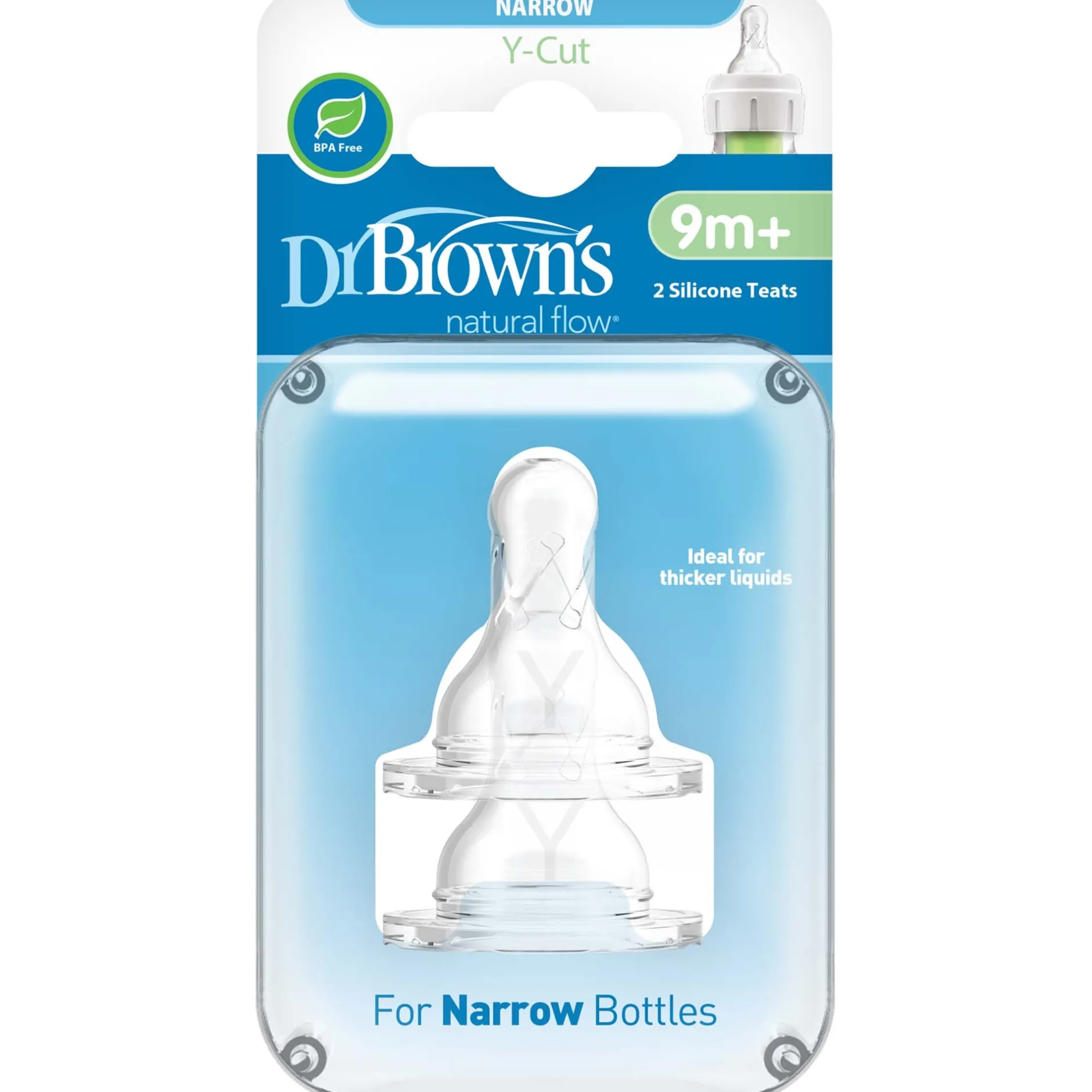 Flesspenen*Dr. Brown's Options+ speen Anti-colic Y-cut standaardfles - 2 stuks multi