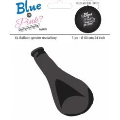 Feestartikelen*Haza original Gender Reveal ballon jongen incl. confetti - 60 cm Black
