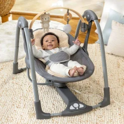 Schommelstoelen & Baby Swings*Ingenuity Swing 'n Go Portable Swing Grey