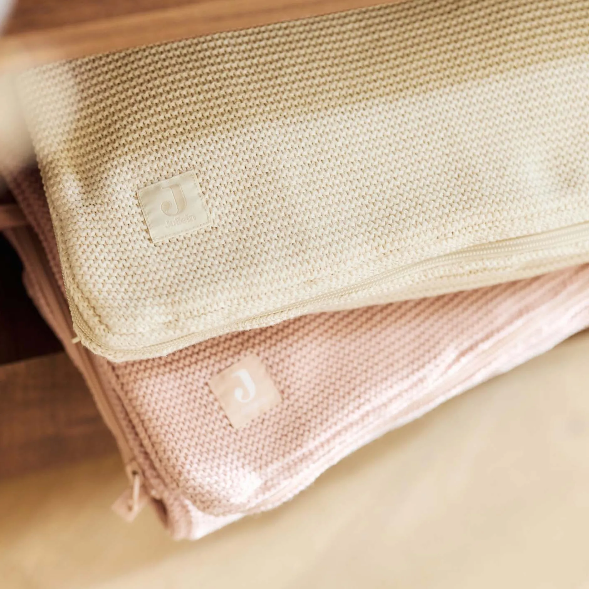 Voetenzakken|Voetenzakken*Jollein autostoel voetenzak Basic Knit Oatmeal