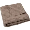Dekens*Jollein ledikant deken milky coffee velvet bruin