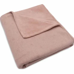 Dekens*Jollein ledikantdeken cosy knit roze