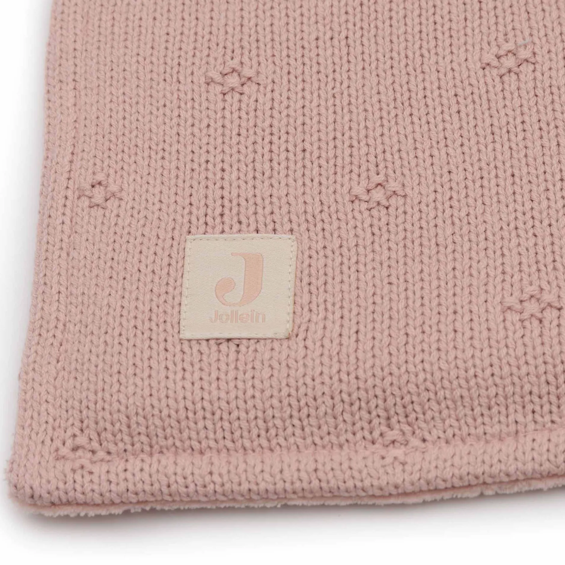 Dekens*Jollein ledikantdeken cosy knit roze