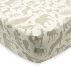 Hoeslakens*Jollein ledikanthoeslaken animals wit