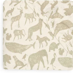 Hoeslakens*Jollein ledikanthoeslaken animals wit