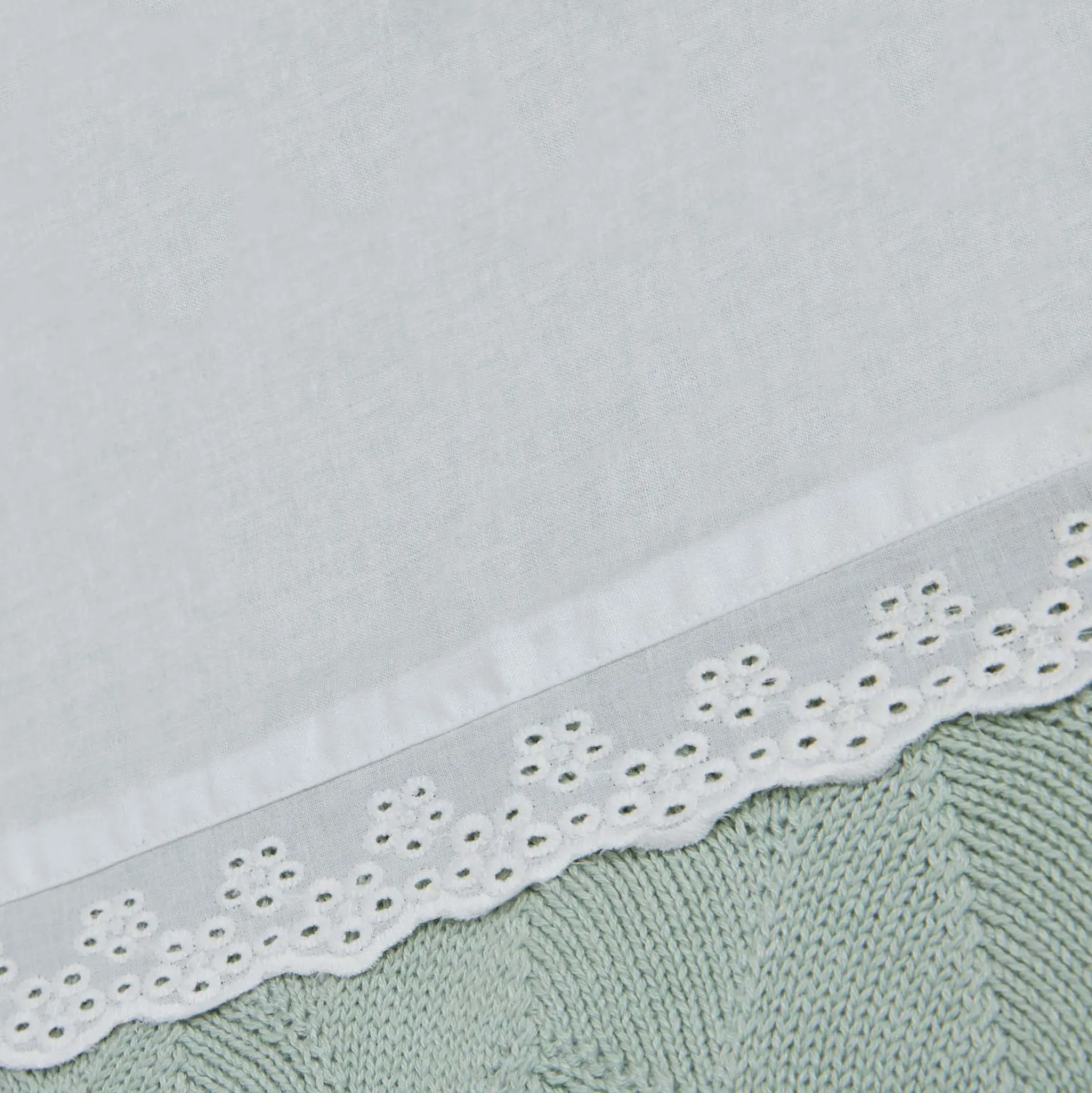 Lakens*Jollein ledikantlaken lace wit