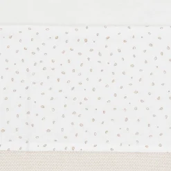 Hoeslakens|Lakens*Jollein ledikantlaken leafy dreams wit
