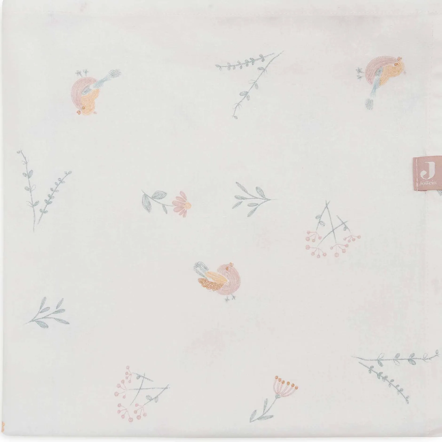 Lakens*Jollein ledikantlaken loverly birds wit