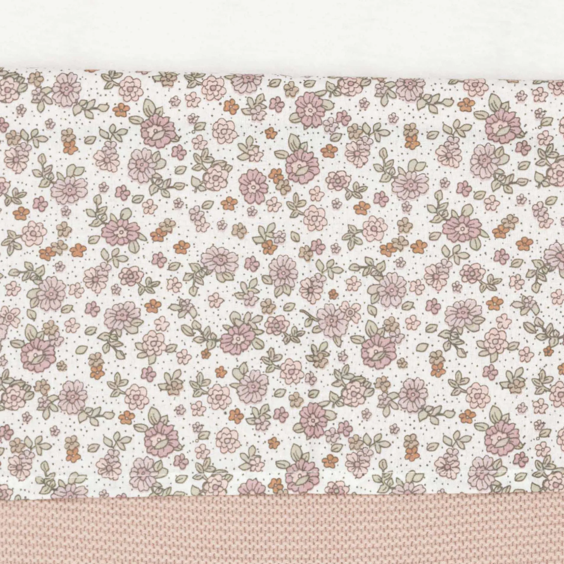 Lakens*Jollein ledikantlaken retro flowers wit