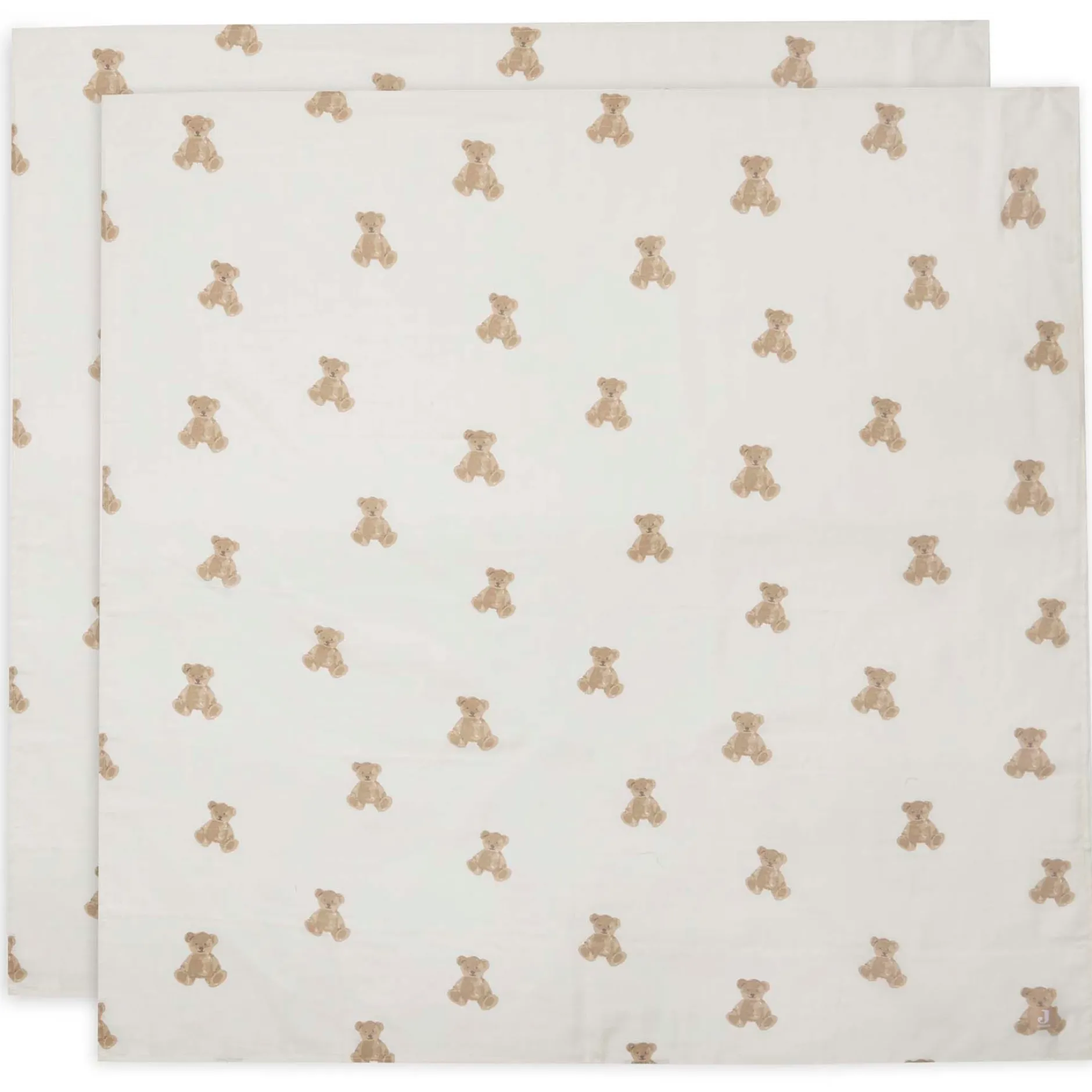 Doeken & Luiers*Jollein swaddle / hydrofiele doek Beer 2-pack wit