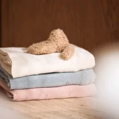 Dekens*Jollein wiegdeken cosy knit roze