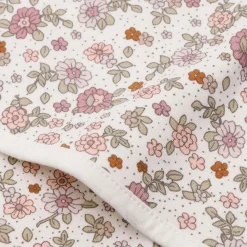 Dekens*Jollein wiegdeken retro flowers wit