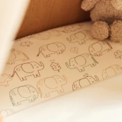 Hoeslakens|Lakens*Jollein wieghoeslaken olifant wit