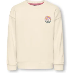 Truien & Vesten|Truien & Sweaters*Kids Only peuter sweater lange mouwen printopdruk wit Dark Off-White