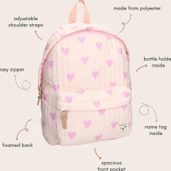 Luiertassen*Kidzroom kinderrugtas hartjes Light Pink