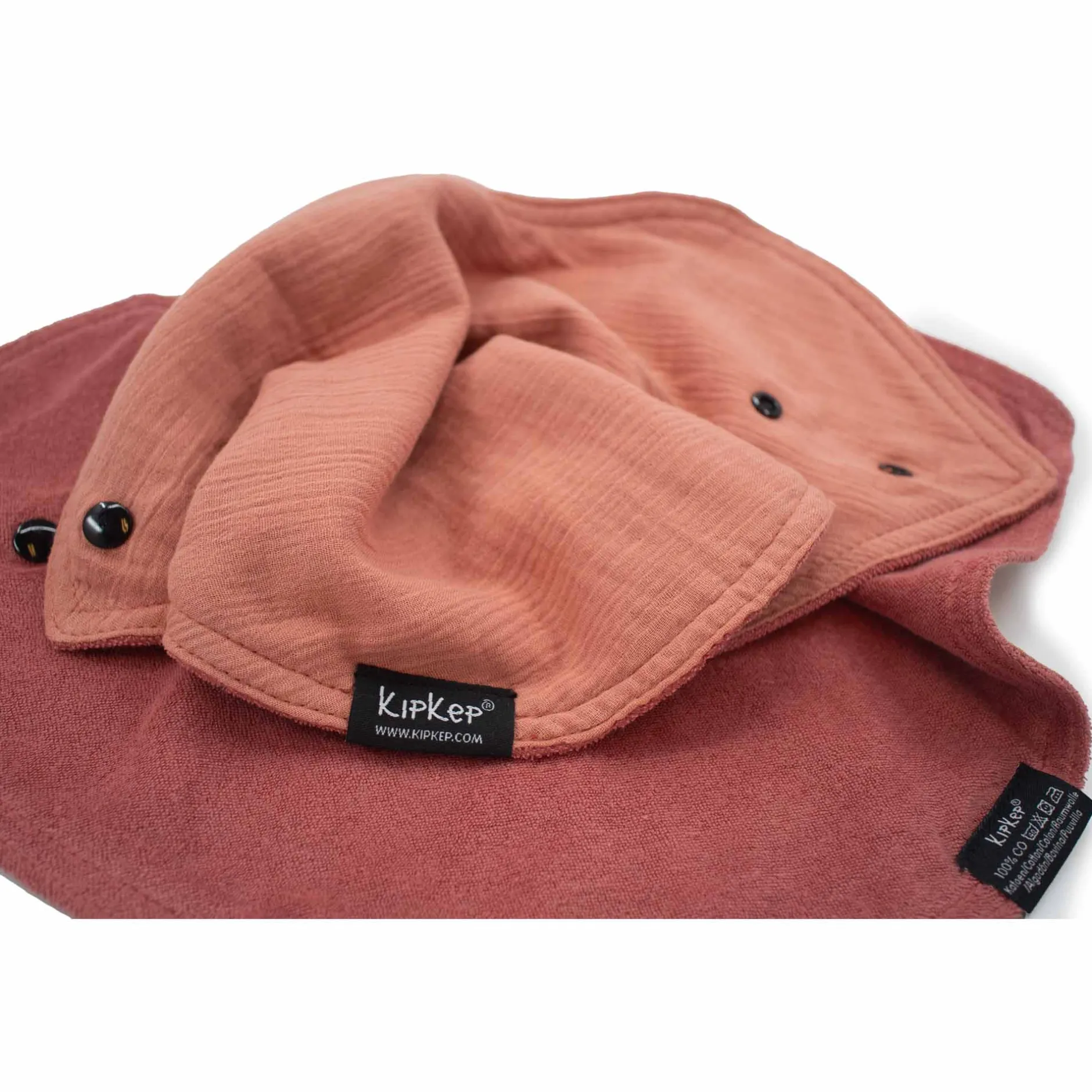 Slabbetjes*Kipkep 3-in-1 slab 2 stuks oranje