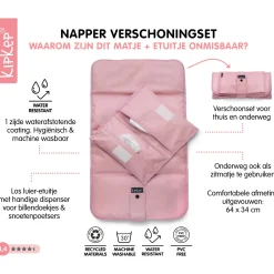 Luiertassen*Kipkep verschoningsmatje+luieretui combiset Mauve