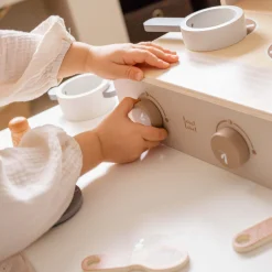 Keukens & Kinderservies*Label Label houten cooker / keuken set Beigebrown