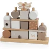 Stapelspeelgoed*Label Label houten stapelblokken Beigebrown