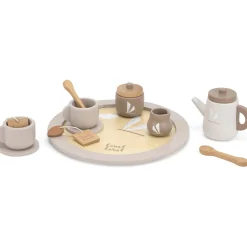 Keukens & Kinderservies*Label Label houten thee set Beigebrown
