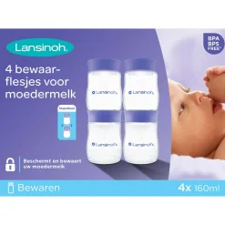 Borstkolf Accessoires|Borstvoedingszakjes & -Flesjes*Lansinoh Bewaarflesjes voor moedermelk