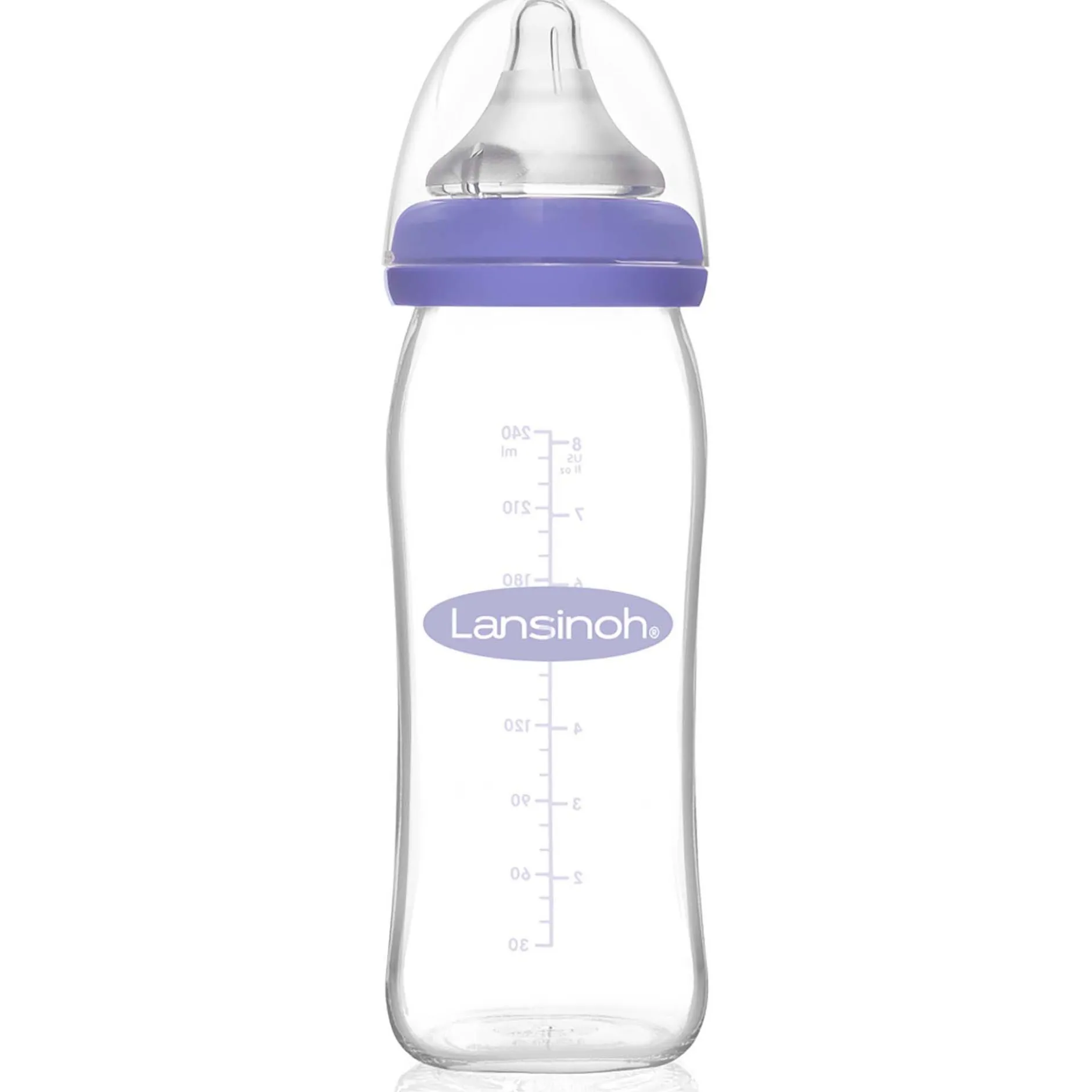 Flesjes*Lansinoh drinkfles Natural Wave glas 240ml naturel