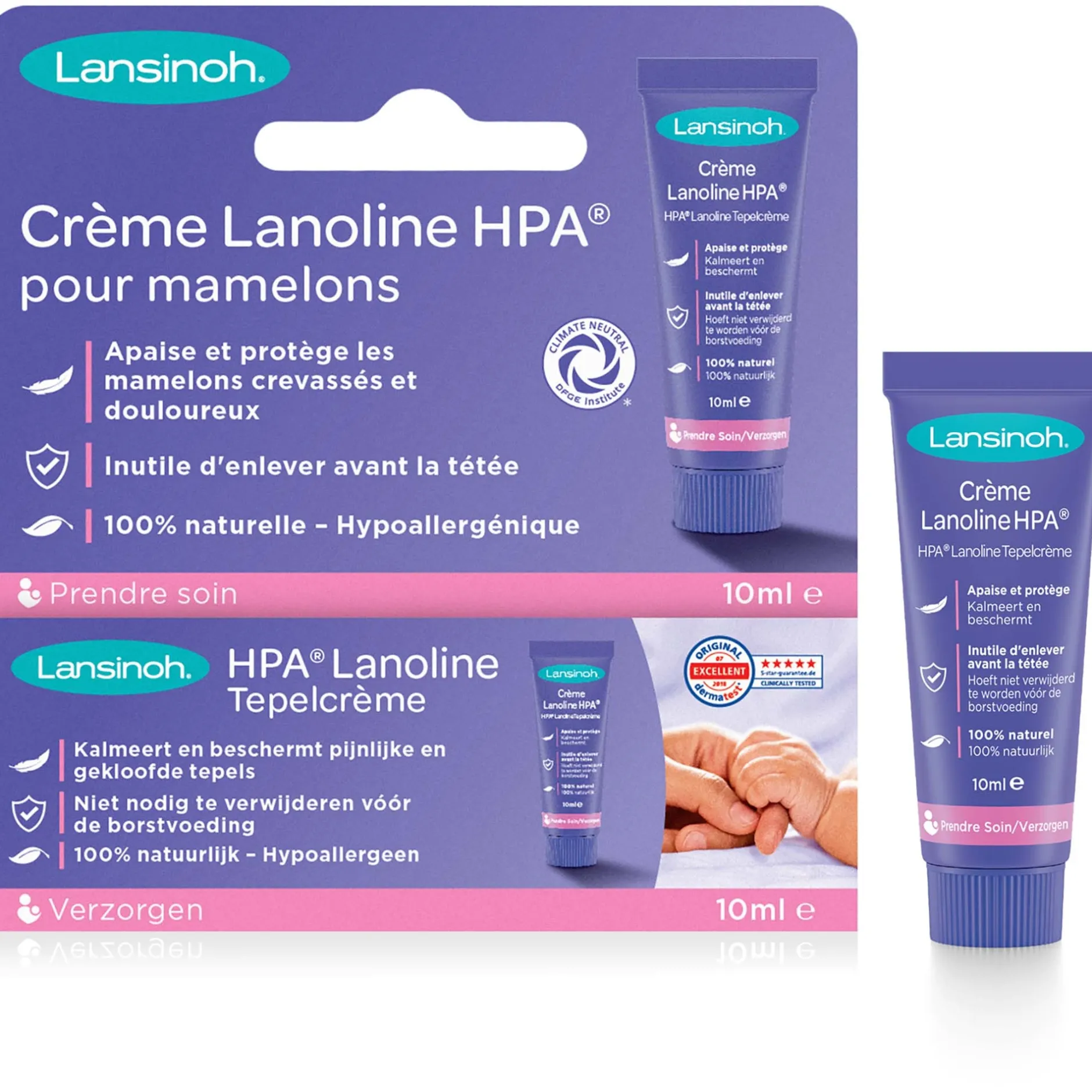 Tepelbeschermers|Borstverzorging*Lansinoh Lanoline tepelcreme 10ml