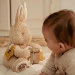 Knuffels*Little Dutch activiteitenknuffel Newborn Naturals Bunny Beigebrown