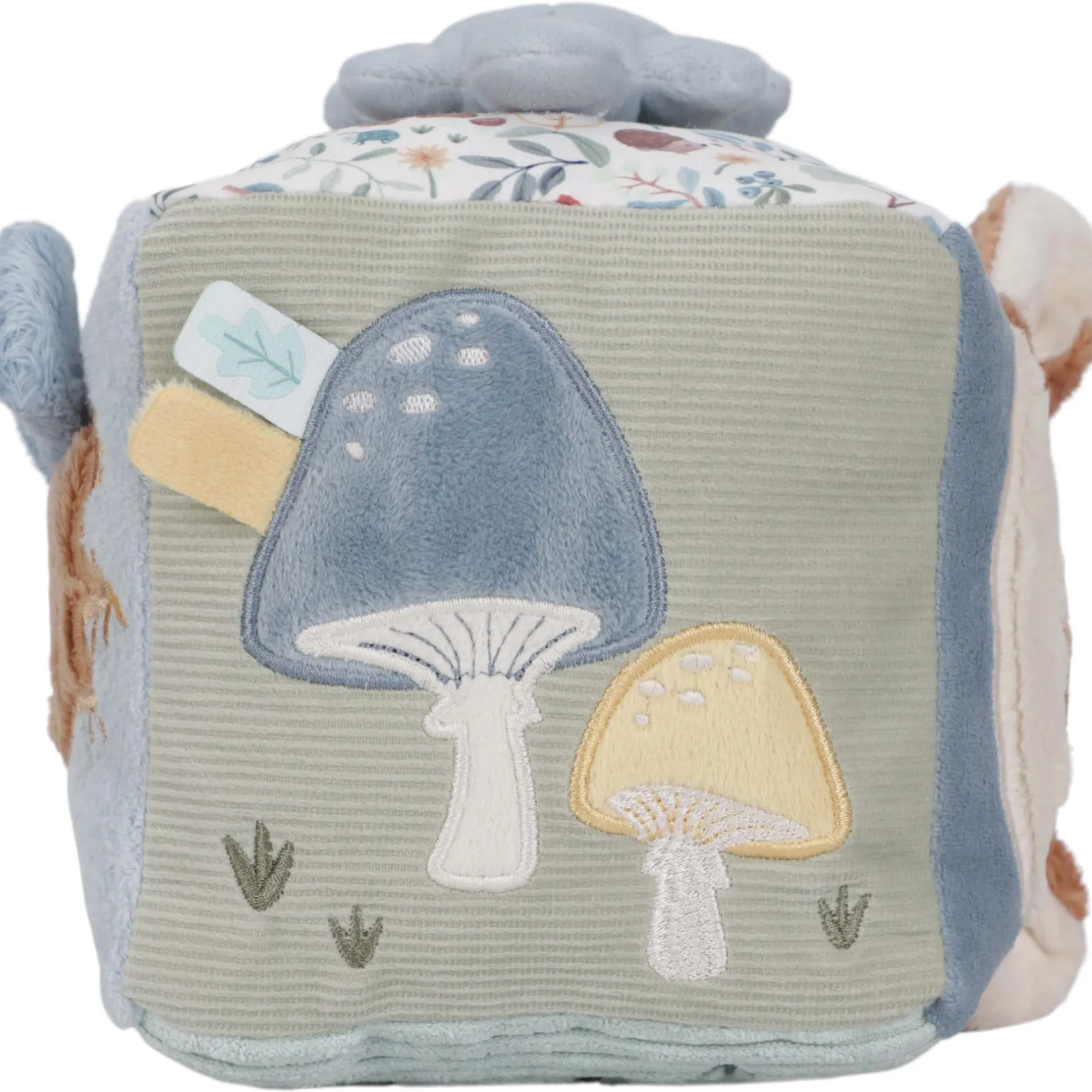 Interactief Speelgoed|Hangspeelgoed*Little Dutch activiteitenkubus Forest Friends Lightbrown