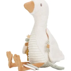 Knuffels*Little Dutch activiteitenknuffel Newborn Naturals Goose Off-White