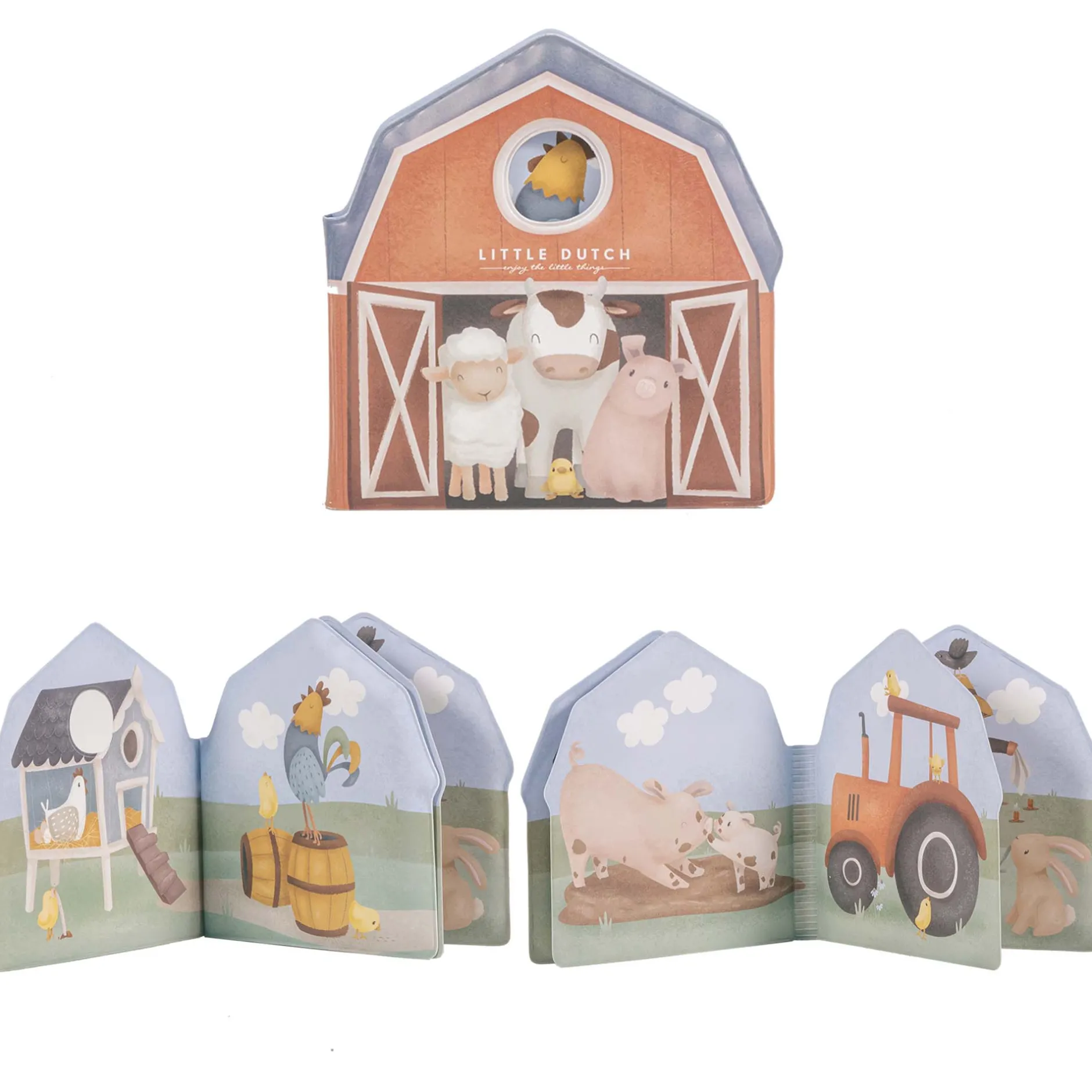 Kinderboeken|Badspeelgoed*Little Dutch badboekje Little farm Multi