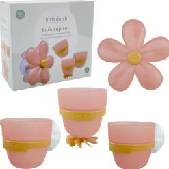 Badspeelgoed|Badspeelgoed*Little Dutch badwand bekers bloem Pink