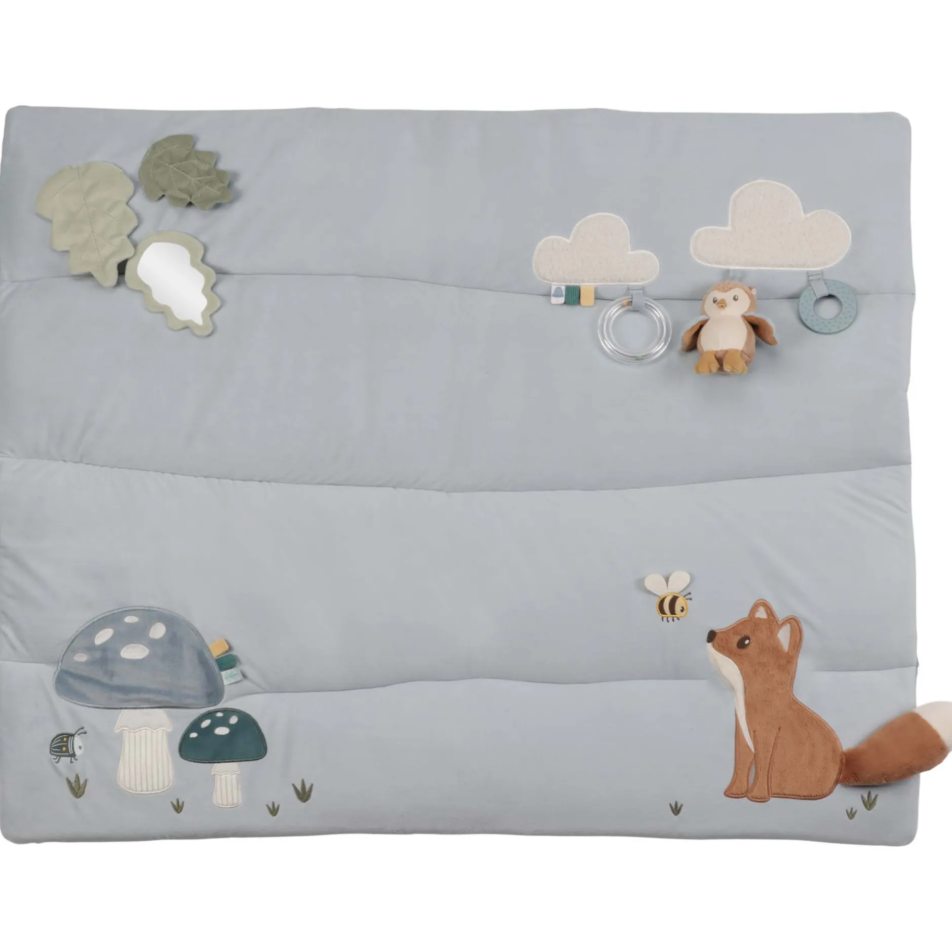 Boxkleden*Little Dutch boxkleed Forest Friends Light Blue