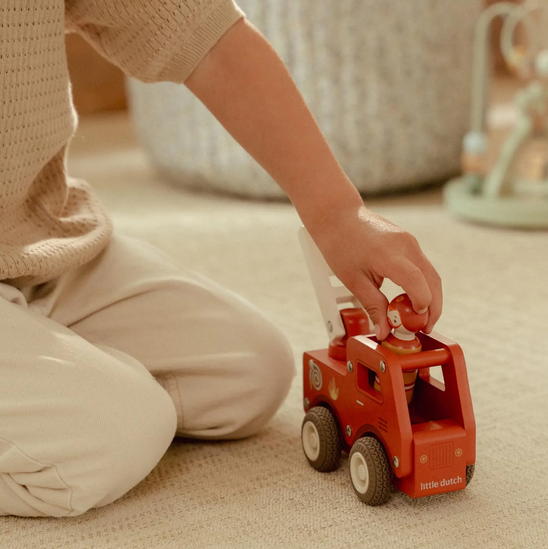 Auto's, Treinen & Garages|Speelgoed Auto's*Little Dutch Brandweerwagen Red