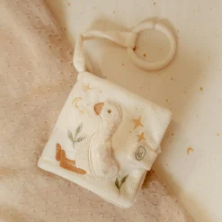 Buggyboekjes|Speelgoed Voor Onderweg*Little Dutch buggyboekje Newborn Naturals Goose Off-White