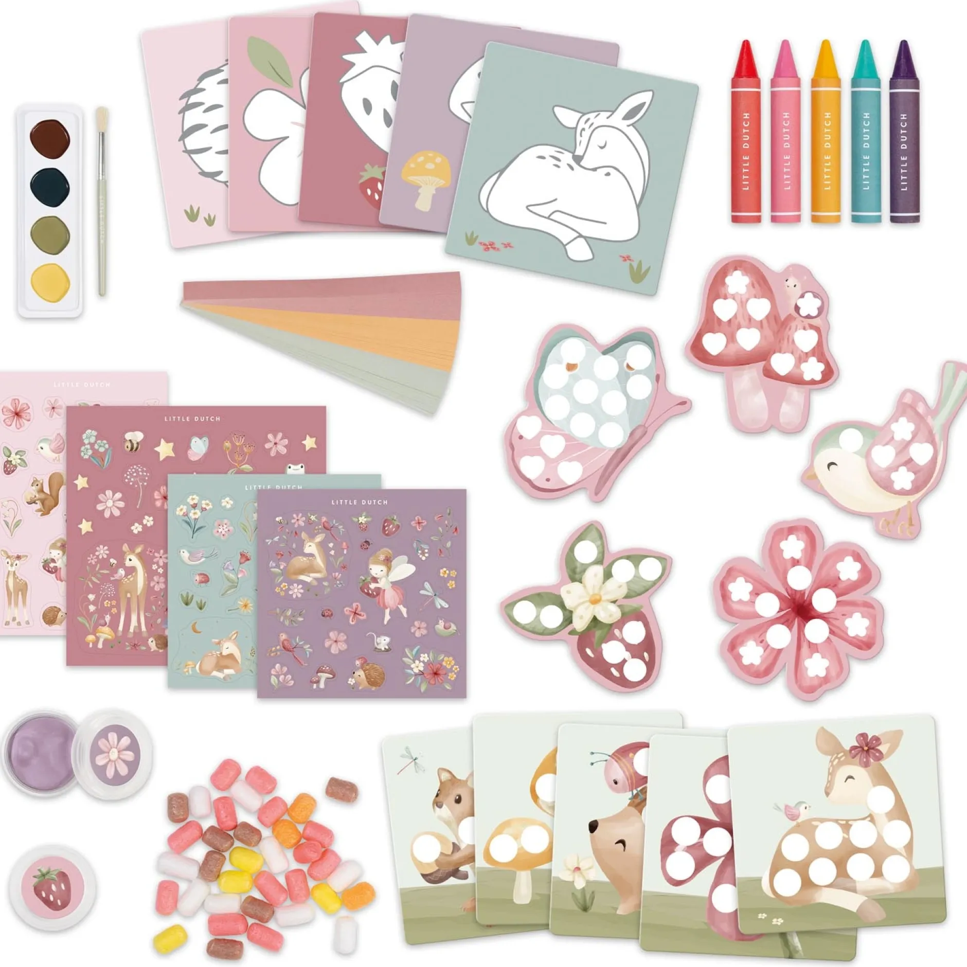 Tekenen|Puzzels & Spellen*Little Dutch crea box Fairy Garden Pink