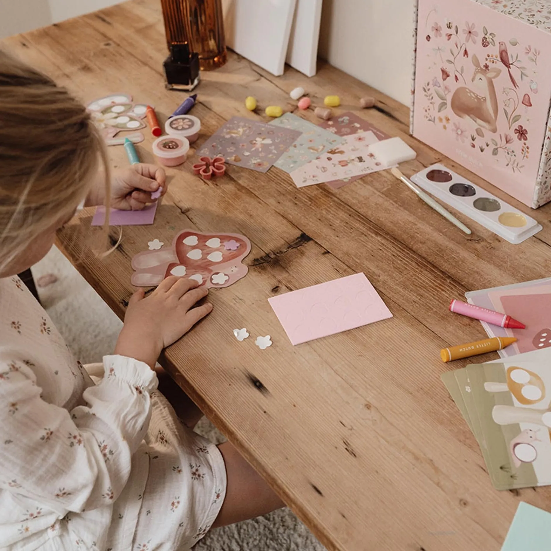Tekenen|Puzzels & Spellen*Little Dutch crea box Fairy Garden Pink