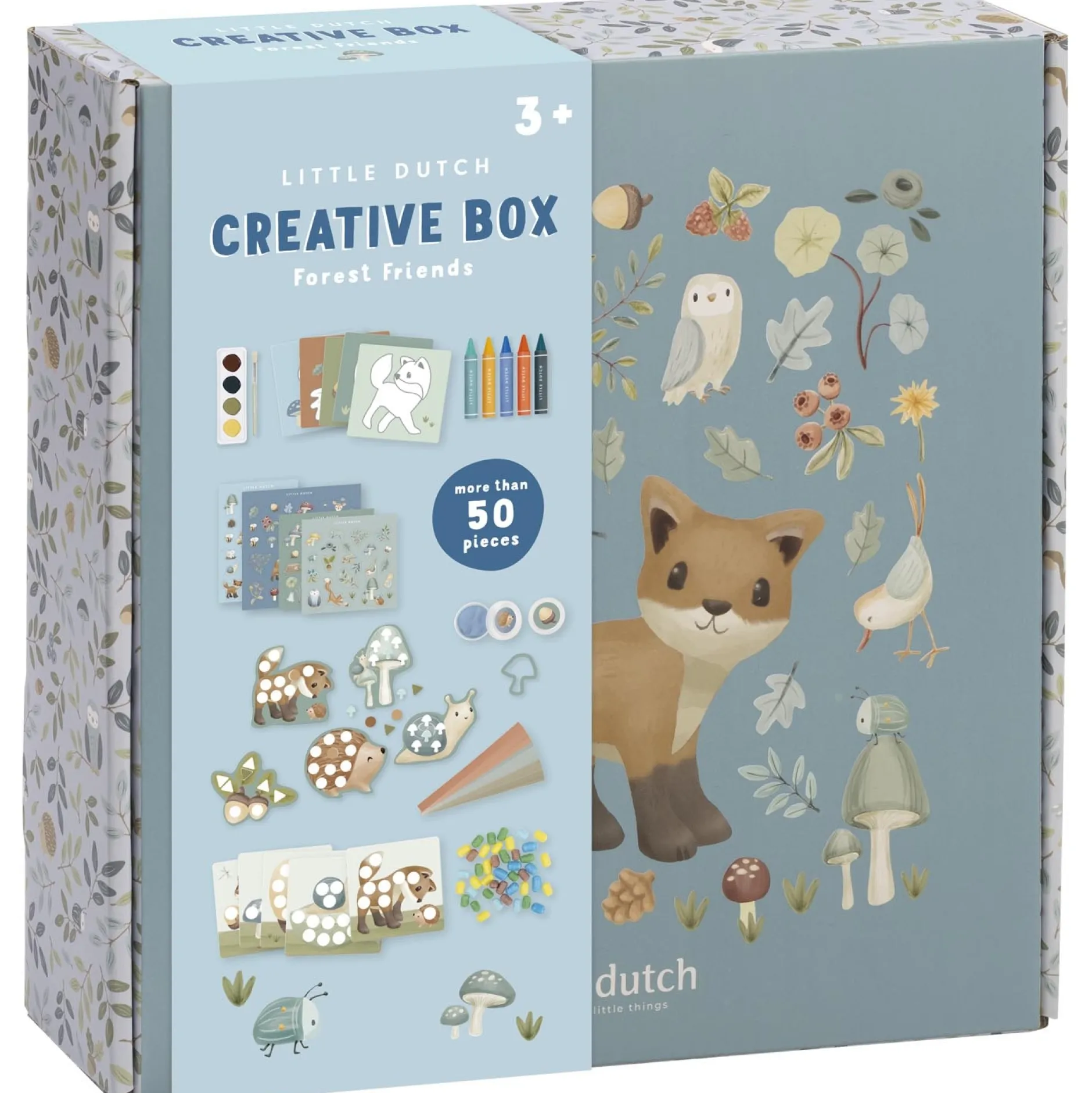 Tekenen|Puzzels & Spellen*Little Dutch crea box Forest Friends Blue