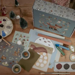 Tekenen|Puzzels & Spellen*Little Dutch crea box Forest Friends Blue